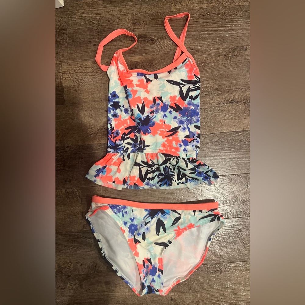 Gymboree Floral Kids Bikini - Pink and Blue